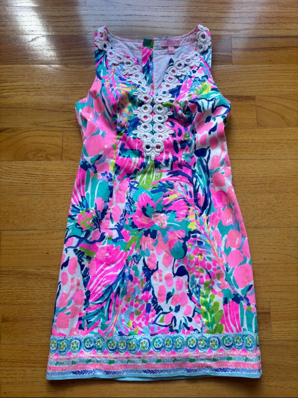 Lilly Pulitzer Gabby Dress with Lace Trim Size 0